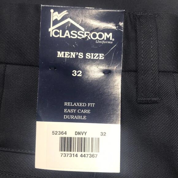 NAVY BLUE UNIFORM SHORTS Mens 32 - Picture 3 of 3